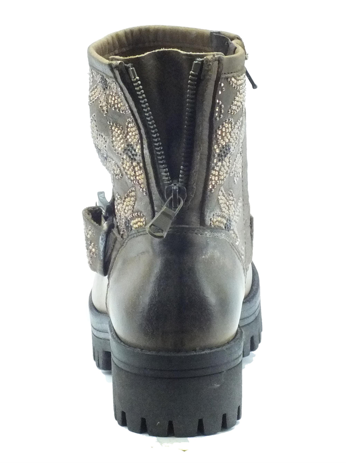 CafèNoir Tronchetti CafèNoir per donna in pelle taupe modello biker Taupe