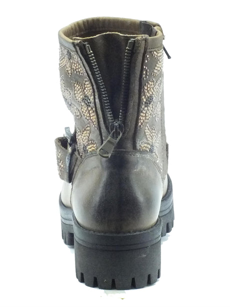 CafèNoir Tronchetti CafèNoir per donna in pelle taupe modello biker Taupe