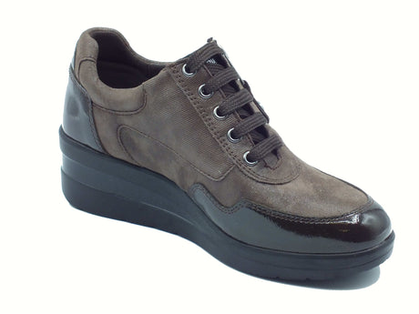 Cinzia Soft Cinzia Soft IV122445 Testa Moro Sneakers Confort per Donna in pelle con lampo e lacci Testa Moro