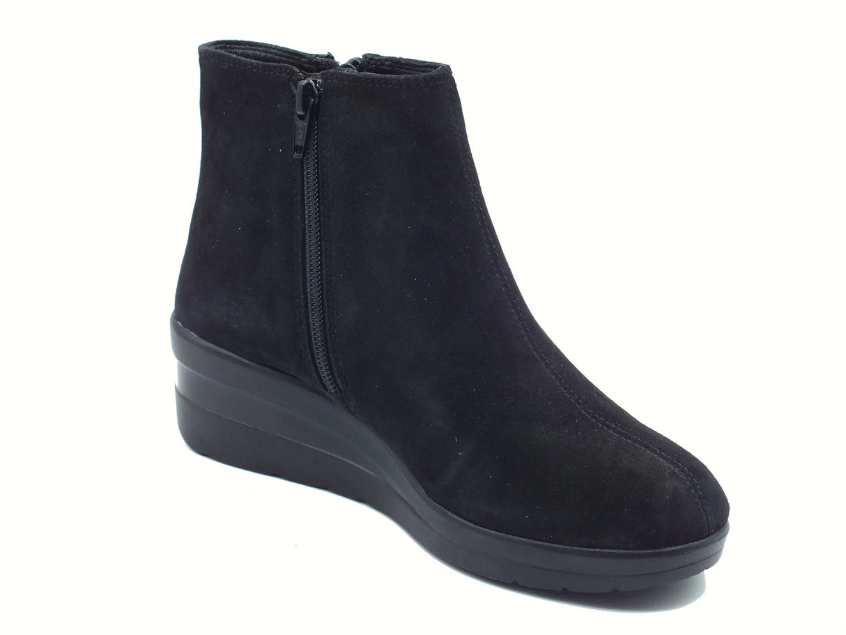 Cinzia Soft Cinzia Soft IV13898 Black Tronchetti per Donna in nabuk nero con lampo Black