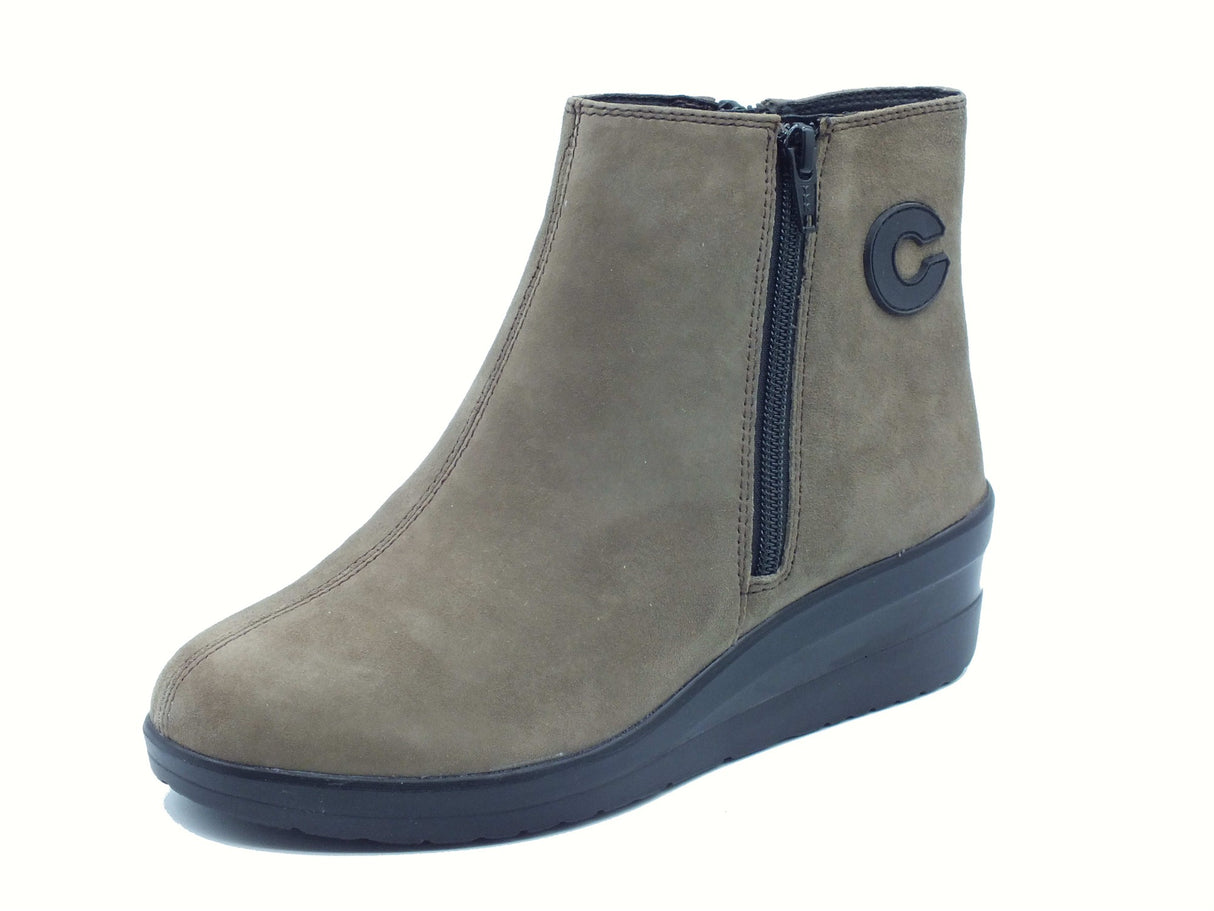 Cinzia Soft Cinzia Soft IV13898 Visone Tronchetti per Donna in nabuk con lampo Visone