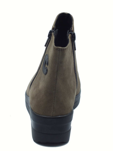 Cinzia Soft Cinzia Soft IV13898 Visone Tronchetti per Donna in nabuk con lampo Visone