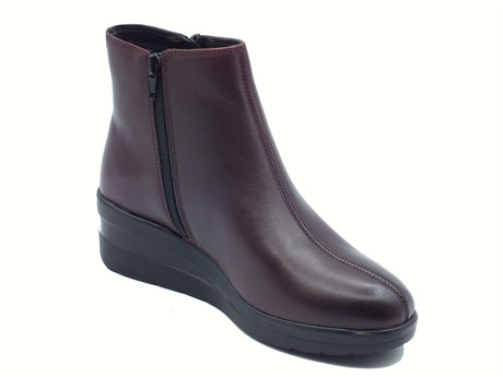 Cinzia Soft Cinzia Soft IV13898Z Bordò Tronchetti per Donna in pelle bordeaux con lampo Bordò