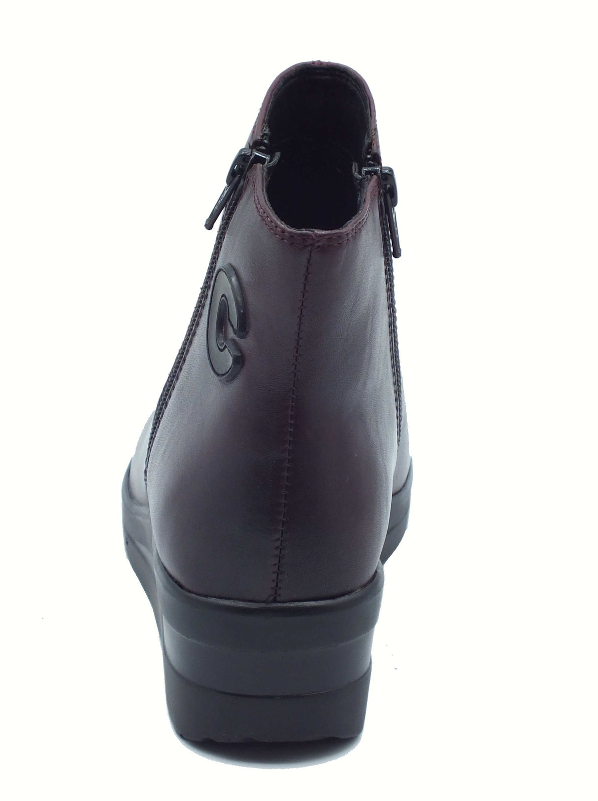 Cinzia Soft Cinzia Soft IV13898Z Bordò Tronchetti per Donna in pelle bordeaux con lampo Bordò