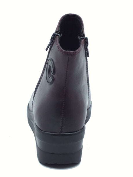 Cinzia Soft Cinzia Soft IV13898Z Bordò Tronchetti per Donna in pelle bordeaux con lampo Bordò