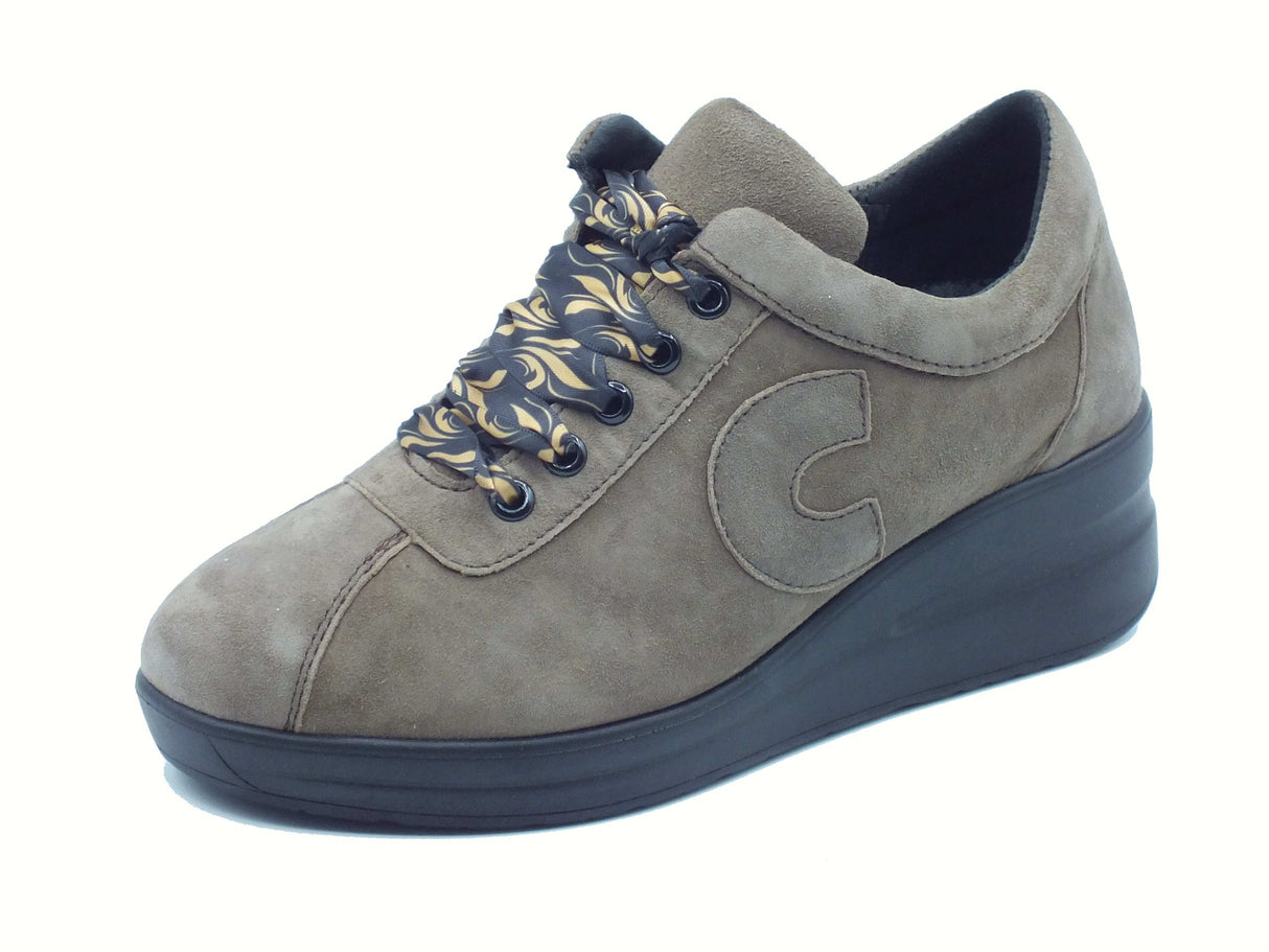 Cinzia Soft Cinzia Soft IV1224000 Visone Sneakers Confort per Donna in nabuk con lacci Visone