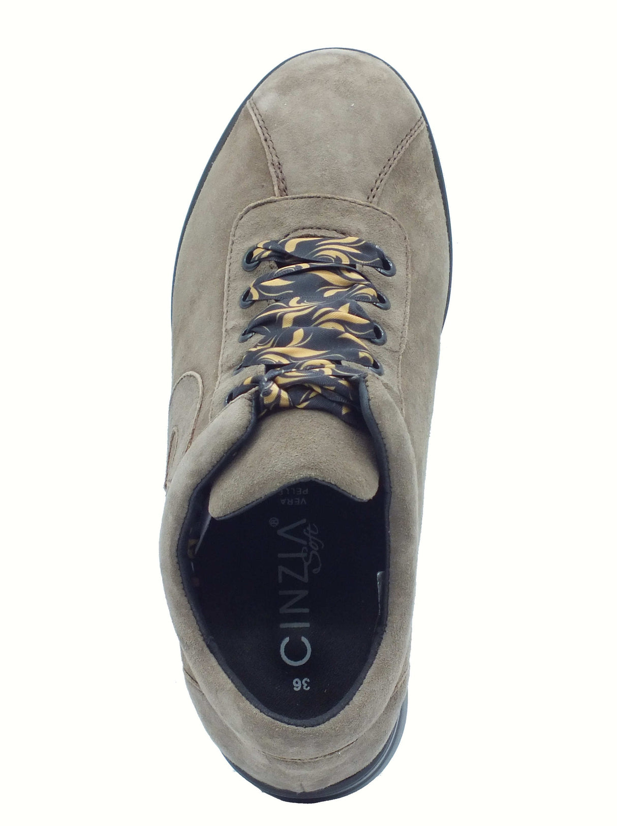 Cinzia Soft Cinzia Soft IV1224000 Visone Sneakers Confort per Donna in nabuk con lacci Visone