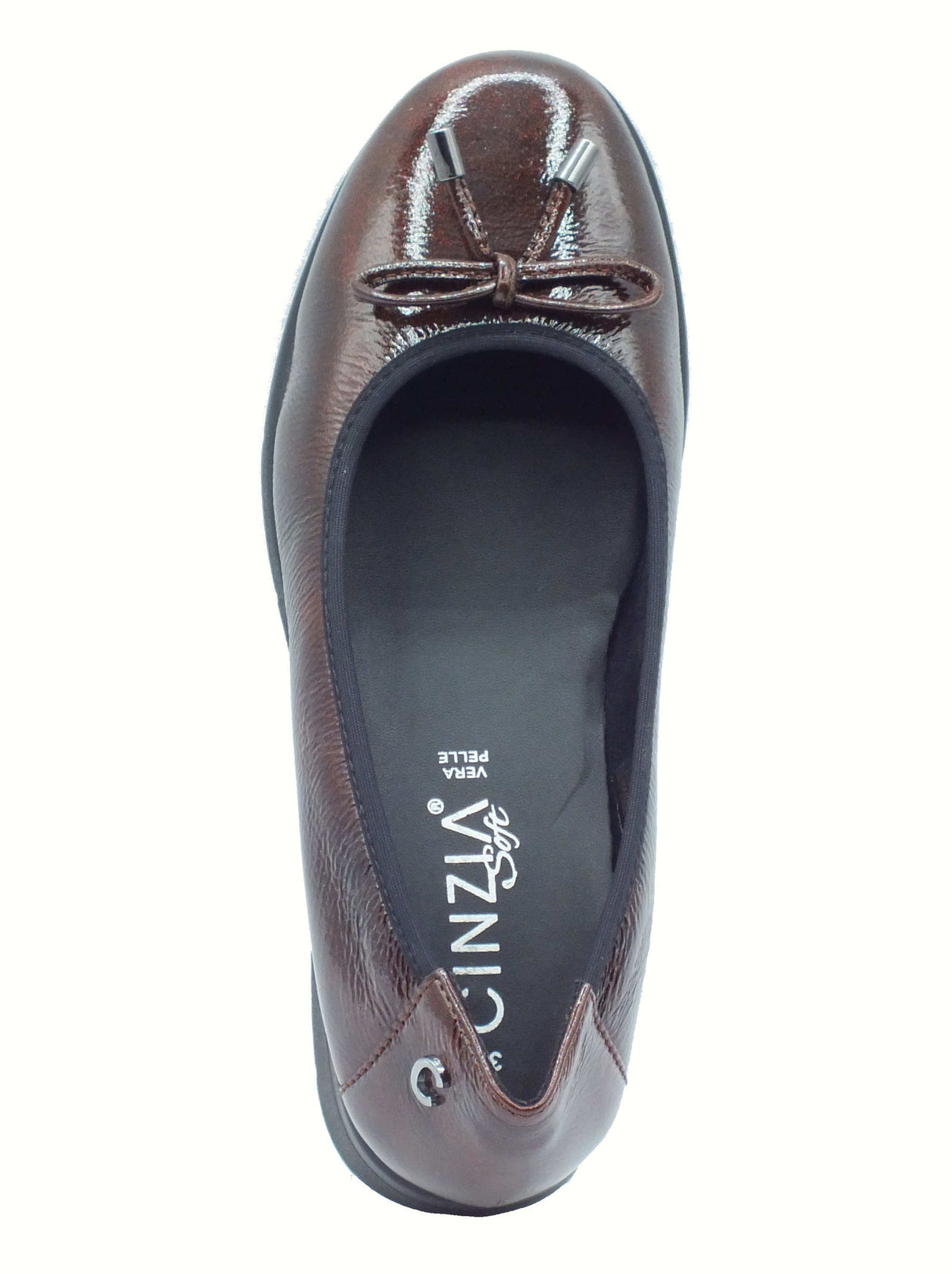 Cinzia Soft Cinzia Soft IV8920546G Borgogna Ballerine Confort per Donna in pelle verniciata zeppa bassa Borgogna