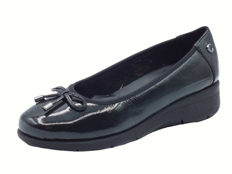 Cinzia Soft Cinzia Soft IV8920546G Black Ballerine Confort per Donna in pelle verniciata zeppa bassa Black