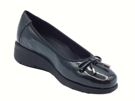 Cinzia Soft Cinzia Soft IV8920546G Black Ballerine Confort per Donna in pelle verniciata zeppa bassa Black
