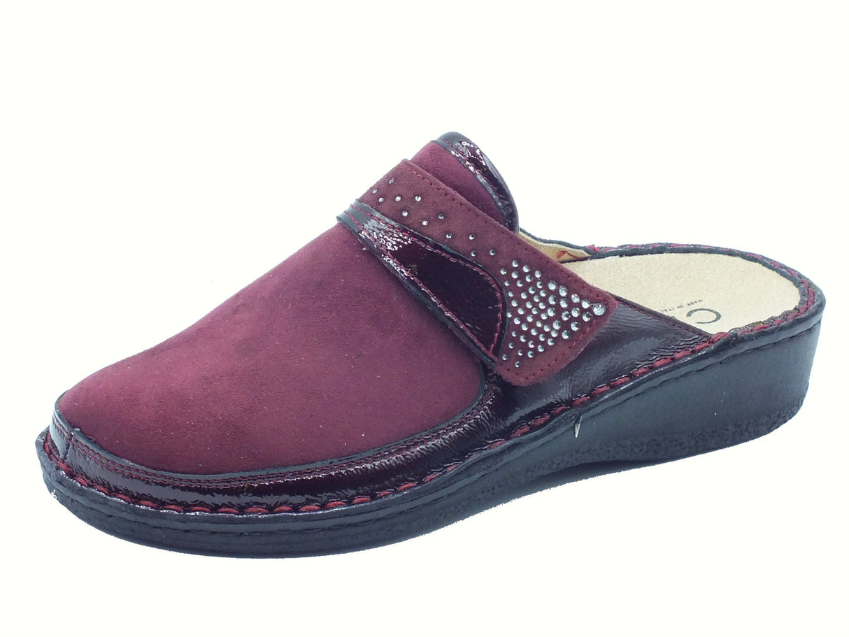 Cinzia Soft Cinzia Soft IM2977BA Bordò Pantofole per Donna in pelle e tessuto elasticizzato con stretch Bordò