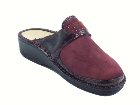 Cinzia Soft Cinzia Soft IM2977BA Bordò Pantofole per Donna in pelle e tessuto elasticizzato con stretch Bordò
