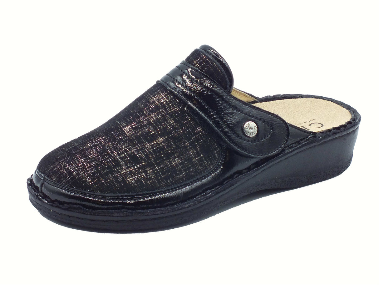 Cinzia Soft Cinzia Soft IM2977TA Nero Pantofole per Donna in pelle e tessuto elasticizzato con stretch Nero