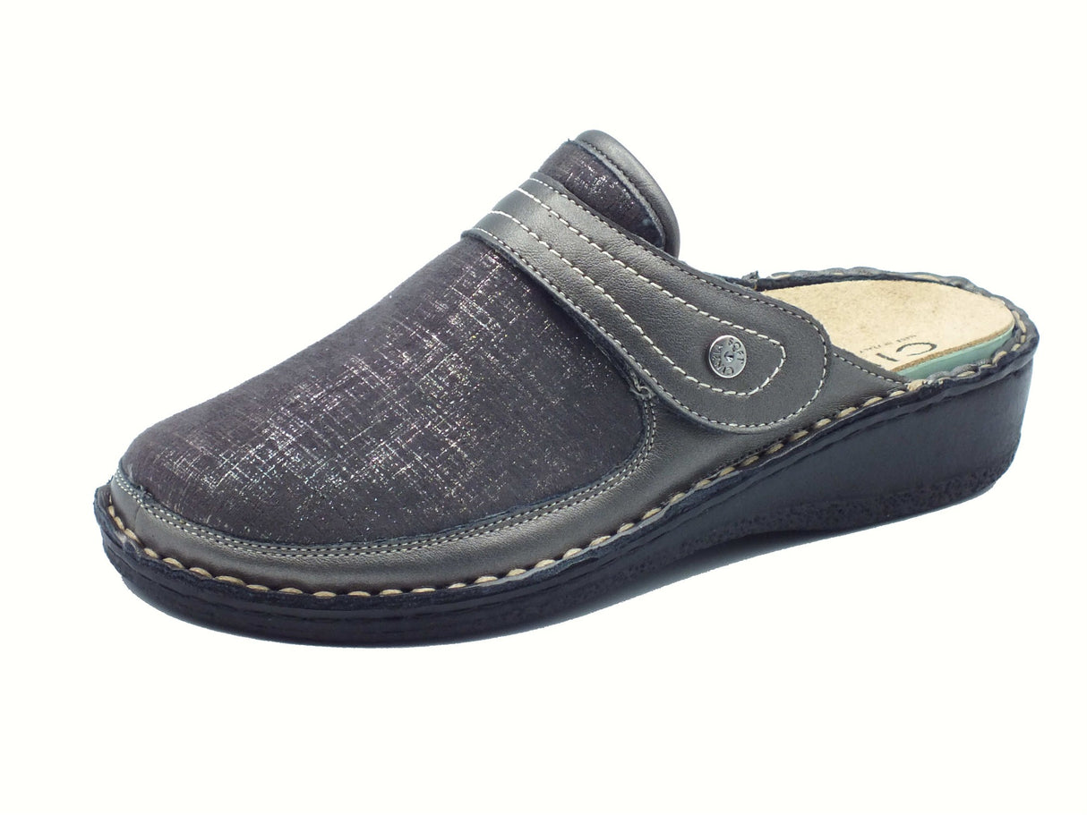 Cinzia Soft Cinzia Soft IM2977BA Piombo Pantofole per Donna in pelle e tessuto elasticizzato con stretch Piombo