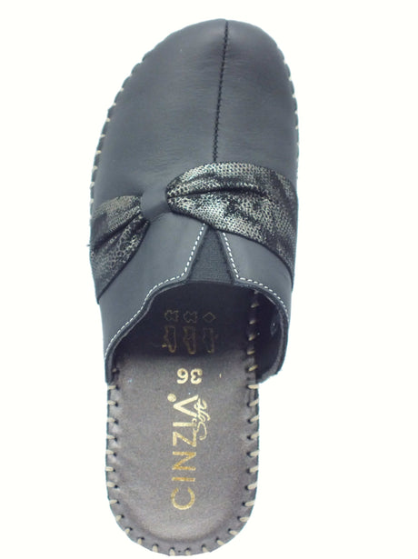 Cinzia Soft Cinzia Soft IM41002 Nero Sandali scalsati per Donna in pelle con zeppa alta Nero
