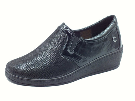 Cinzia Soft Cinzia Soft IV6323987 Black Mocassini Confort per Donna in pelle verniciata zeppa bassa Black