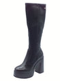 CULT Cult CLW410601 Black Stivali per Donna in pelle con elastico e lampo Black