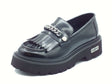 CULT CULT CLW457900 Slash Black Mocassini per Donna in pelle abrasivata zeppa media Black