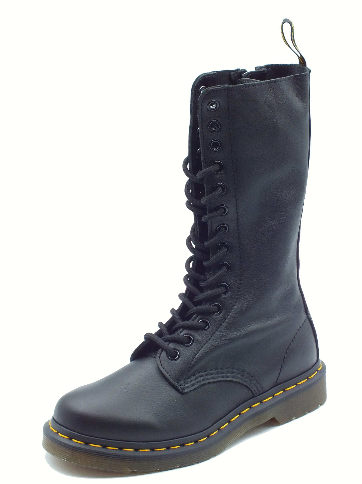 Dr. Martens Dr. Martens 1B99 Virginia Black Anfibio per Donna in pelle con tacco Black
