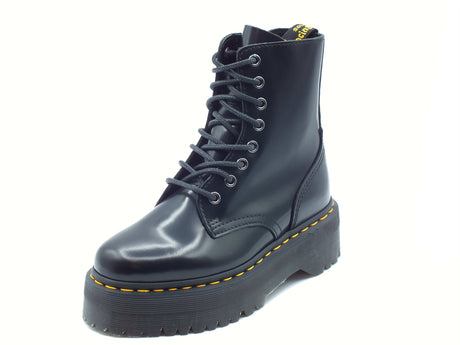 Dr. Martens Dr. Martens Jadon Polished Smooth Black Anfibio per Donna in pelle con tacco Black