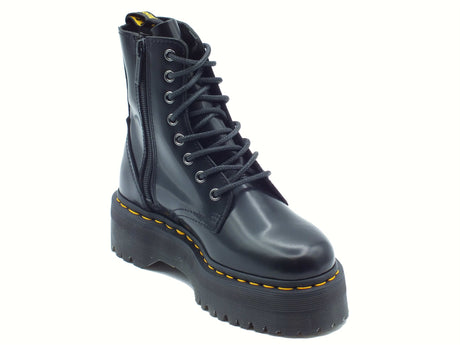Dr. Martens Dr. Martens Jadon Polished Smooth Black Anfibio per Donna in pelle con tacco Black