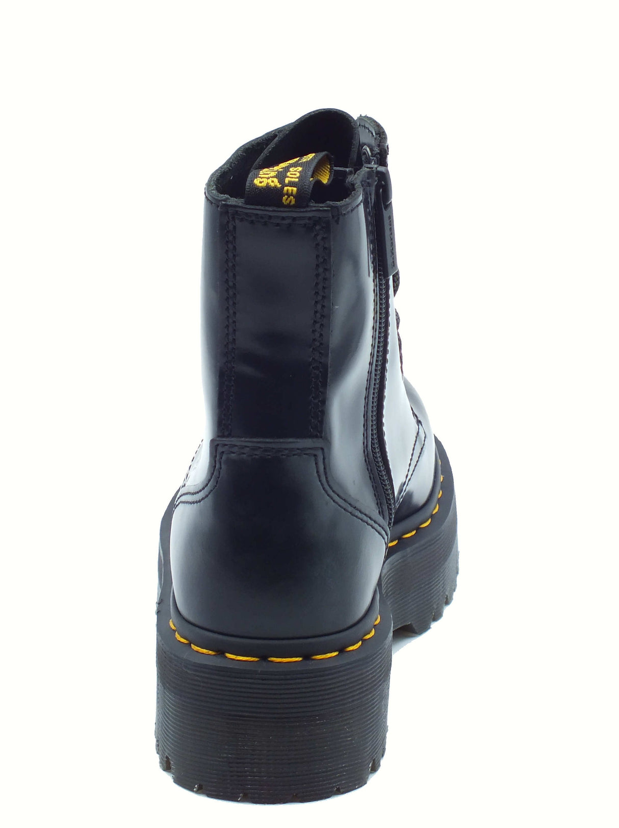 Dr. Martens Dr. Martens Jadon Polished Smooth Black Anfibio per Donna in pelle con tacco Black