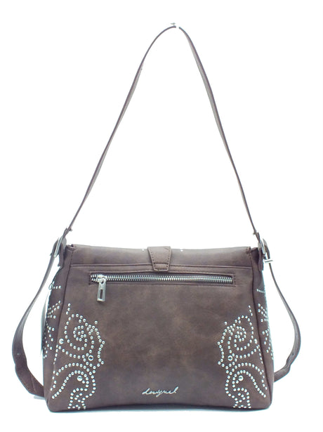 Desigual Accessori Donna - Borse Desigual 25WAXP34 Bag Poker Face Mini Choco Marrone