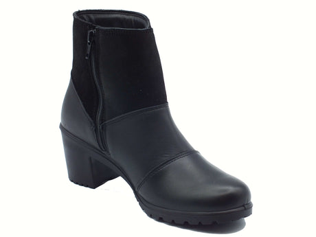 ENVAL Soft ENVAL Soft 8755100 Nappa Soft Nero Tronchetti per Donna in pelle e tessuto con lampo tacco medio Nero