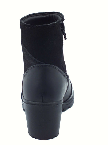 ENVAL Soft ENVAL Soft 8755100 Nappa Soft Nero Tronchetti per Donna in pelle e tessuto con lampo tacco medio Nero