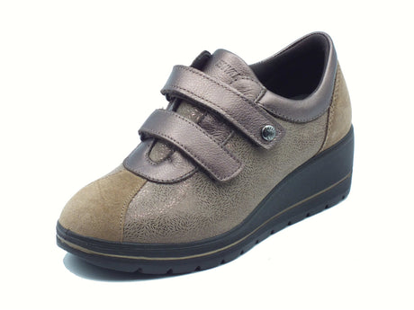 ENVAL Soft ENVAL Soft 8763822 Taupe Sneakers Confort per Donna in tessuto e vernice Taupe