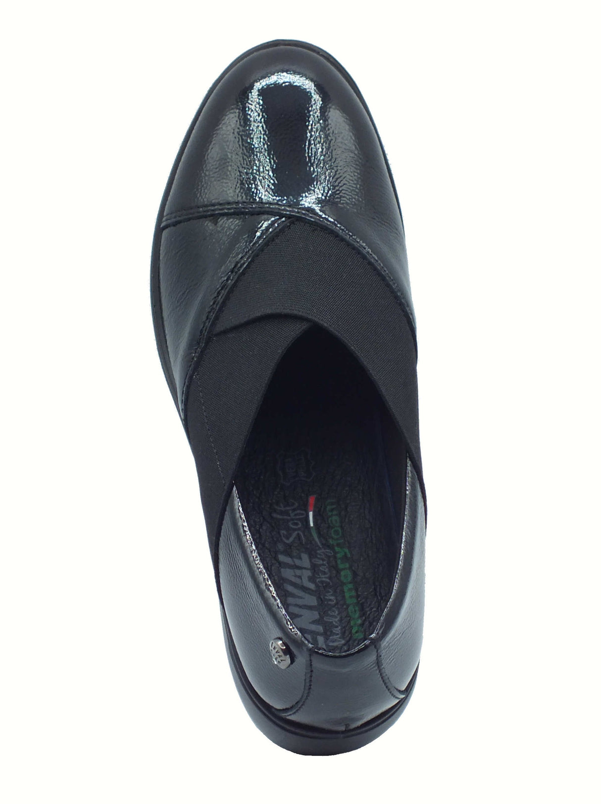 ENVAL Soft ENVAL Soft 8766211 Naplak Nero Mocassini Confort per Donna in vernice con elastici Naplak Nero