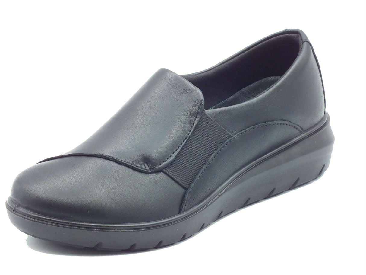 ENVAL Soft ENVAL Soft 8773500 Nappa Soft Nero Mocassini Confort per Donna in pelle con elastici Nero