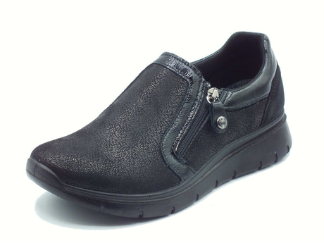 ENVAL Soft ENVAL Soft 8775100 Nero Mocassini Confort per Donna in vernice con lampo Nero