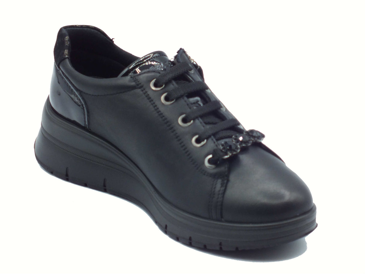 ENVAL Soft ENVAL Soft 8777900 Nappa Soft Nero Scarpe per Donna in pelle con lampo e lacci Nero