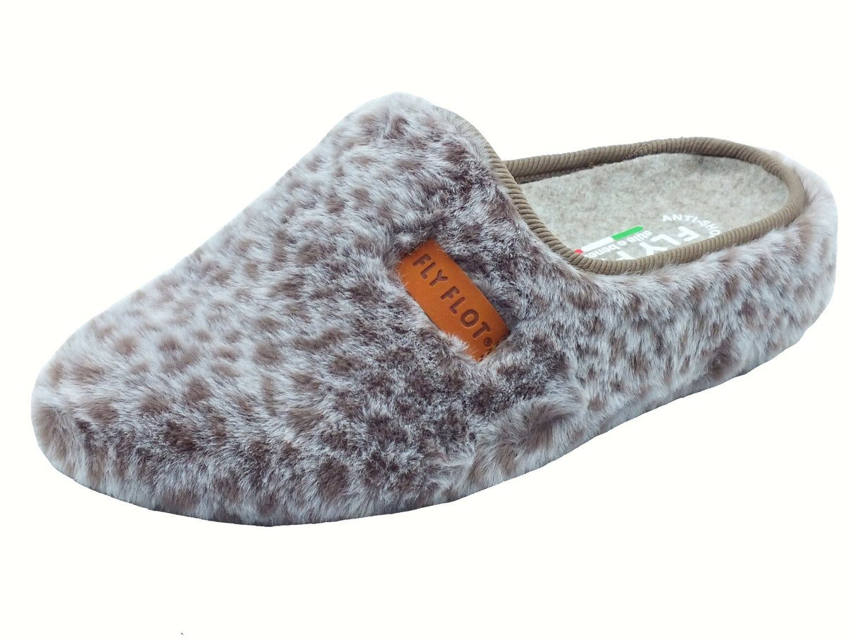 Fly Flot Fly Flot 89 X93 DZ Vallecorsa Marrone Pantofole per Donna in tessuto Marrone