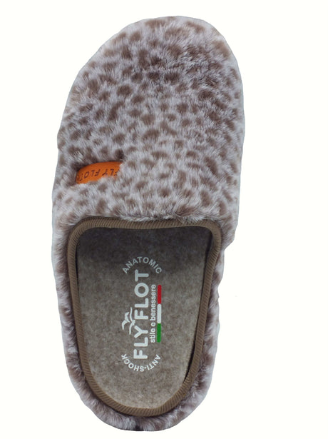 Fly Flot Fly Flot 89 X93 DZ Vallecorsa Marrone Pantofole per Donna in tessuto Marrone