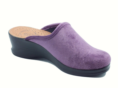 Fly Flot Fly Flot 96 W36 FE Valganna Lilla Pantofole per Donna in tessuto con sottopiede anti-shock in pelle Lilla