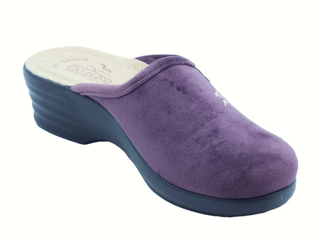Fly Flot Fly Flot L8 P17 PE Acquafredda Prugna Pantofole per Donna in tessuto con sottopiede anti-shock in pe Prugna