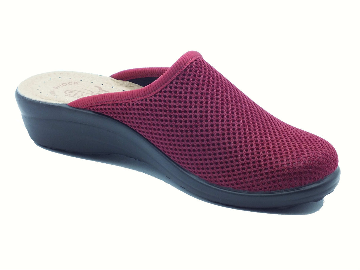Fly Flot Fly Flot T4 368 FE Anoia Bordo Pantofole per Donna in tessuto con sottopiede anti-shock in pelle bordò