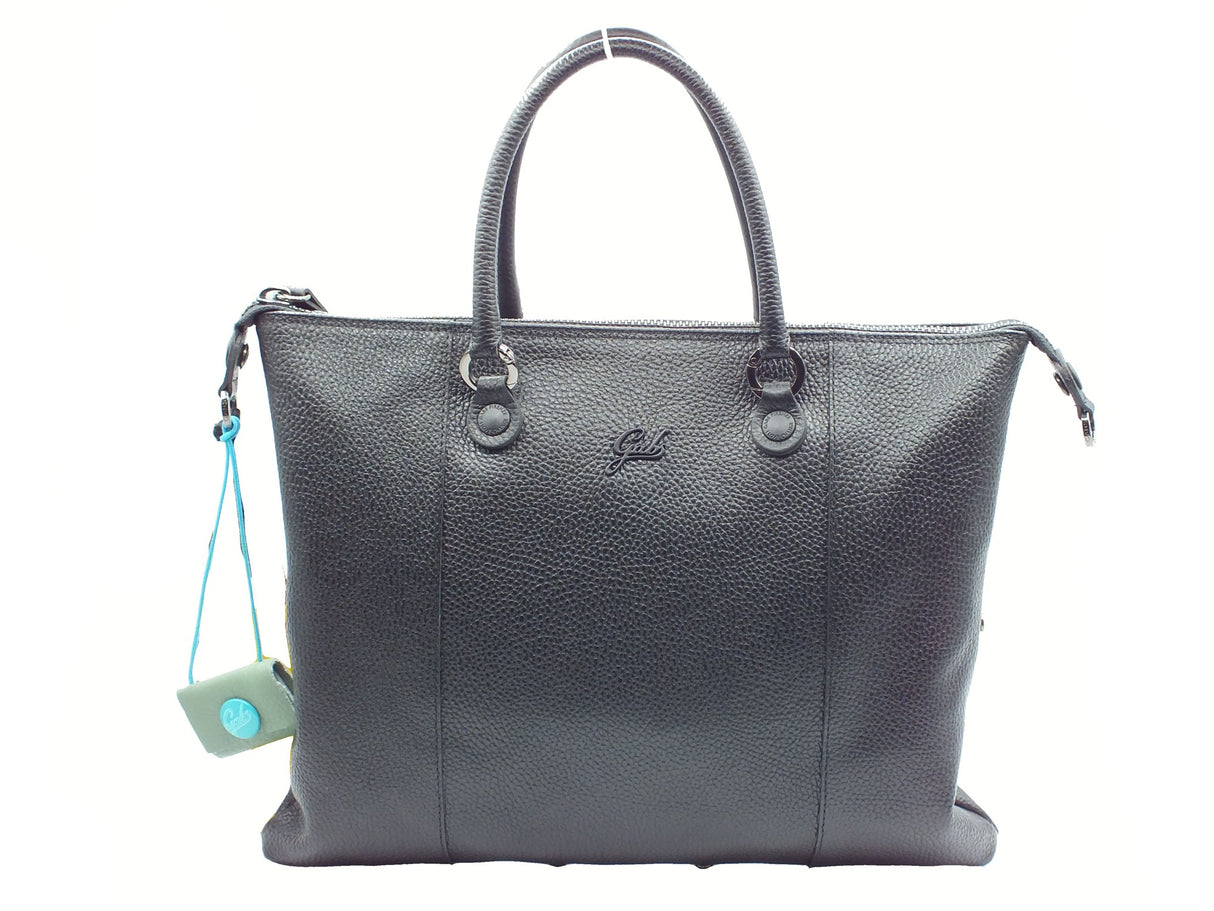 Gabs Gabs G000033T2 G3 Plus Bull Black Nero Tg M Borsa Shopping per Donna in pelle nera con lampo Black