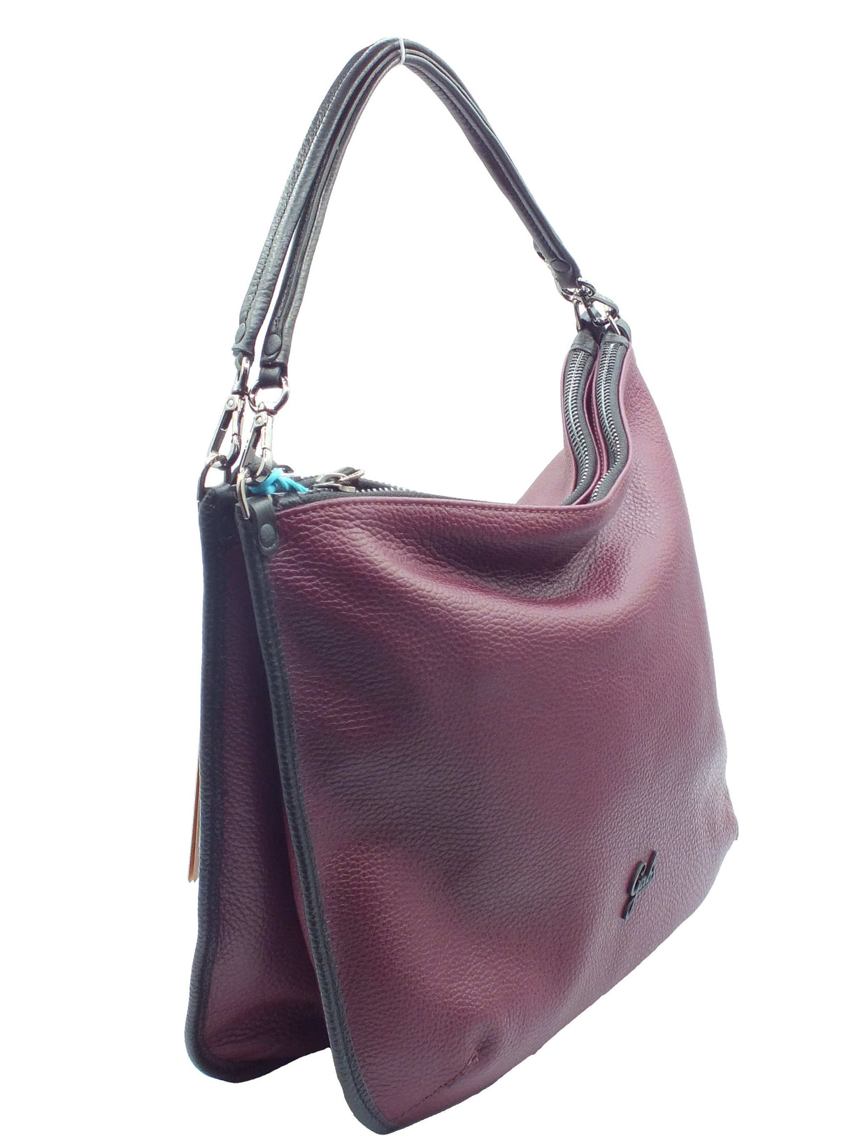 Gabs Gabs G011680T3 Ariana Bull Black Chianti TG L Borsa per Donna in pelle Black Chianti