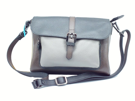 Gabs Gabs G011990T2 Asheley Tricolor Bull Black TG M Tracollina per Donna in pelle con pattina e lampo Tricolor Bull Black