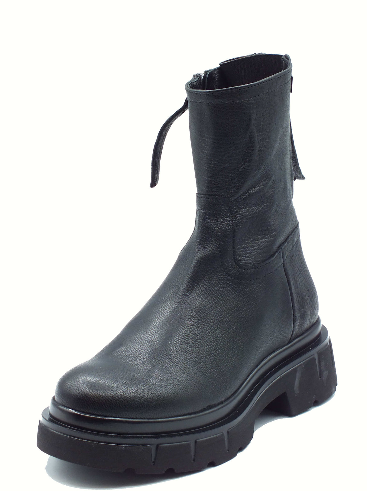 GIO+ GIO+ CORA07B Combi Black Tronchetti per Donna in pelle con tacco Combi Black