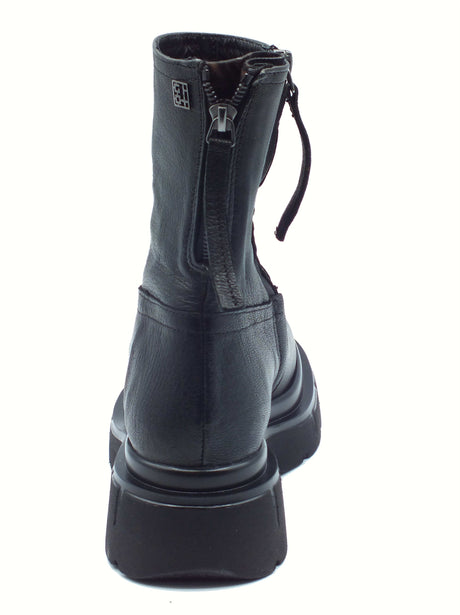 GIO+ GIO+ CORA07B Combi Black Tronchetti per Donna in pelle con tacco Combi Black