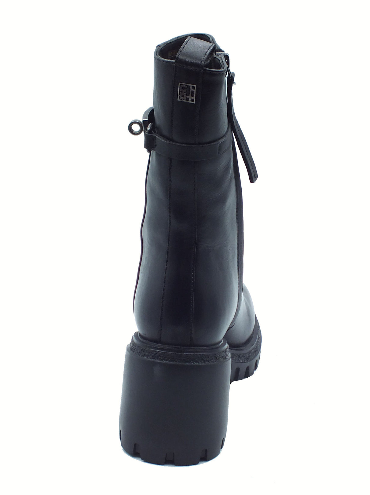 GIO+ GIO+ DEVA10C Combi Black Tronchetti per Donna in pelle con tacco Black