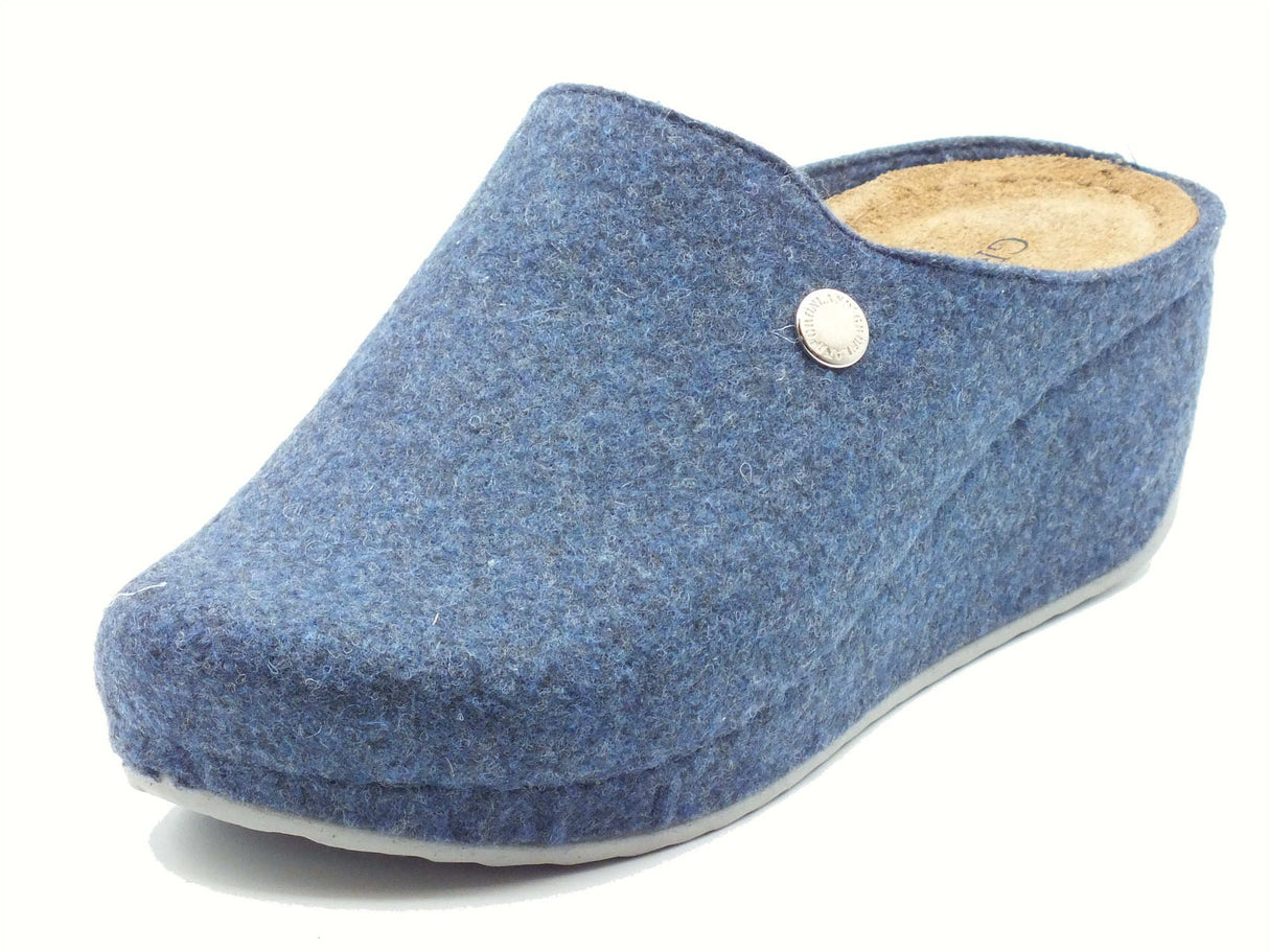 Grunland Grunland RAPY CI1541 Blu Pantofole per Donna in tessuto Blu