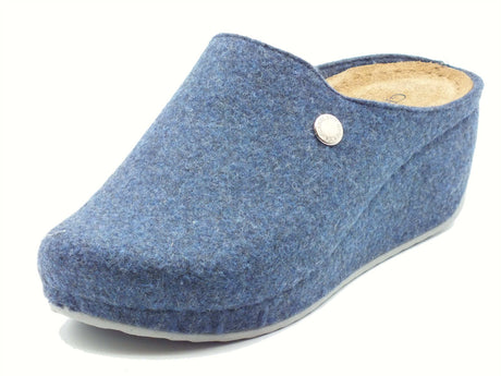 Grunland Grunland RAPY CI1541 Blu Pantofole per Donna in tessuto Blu