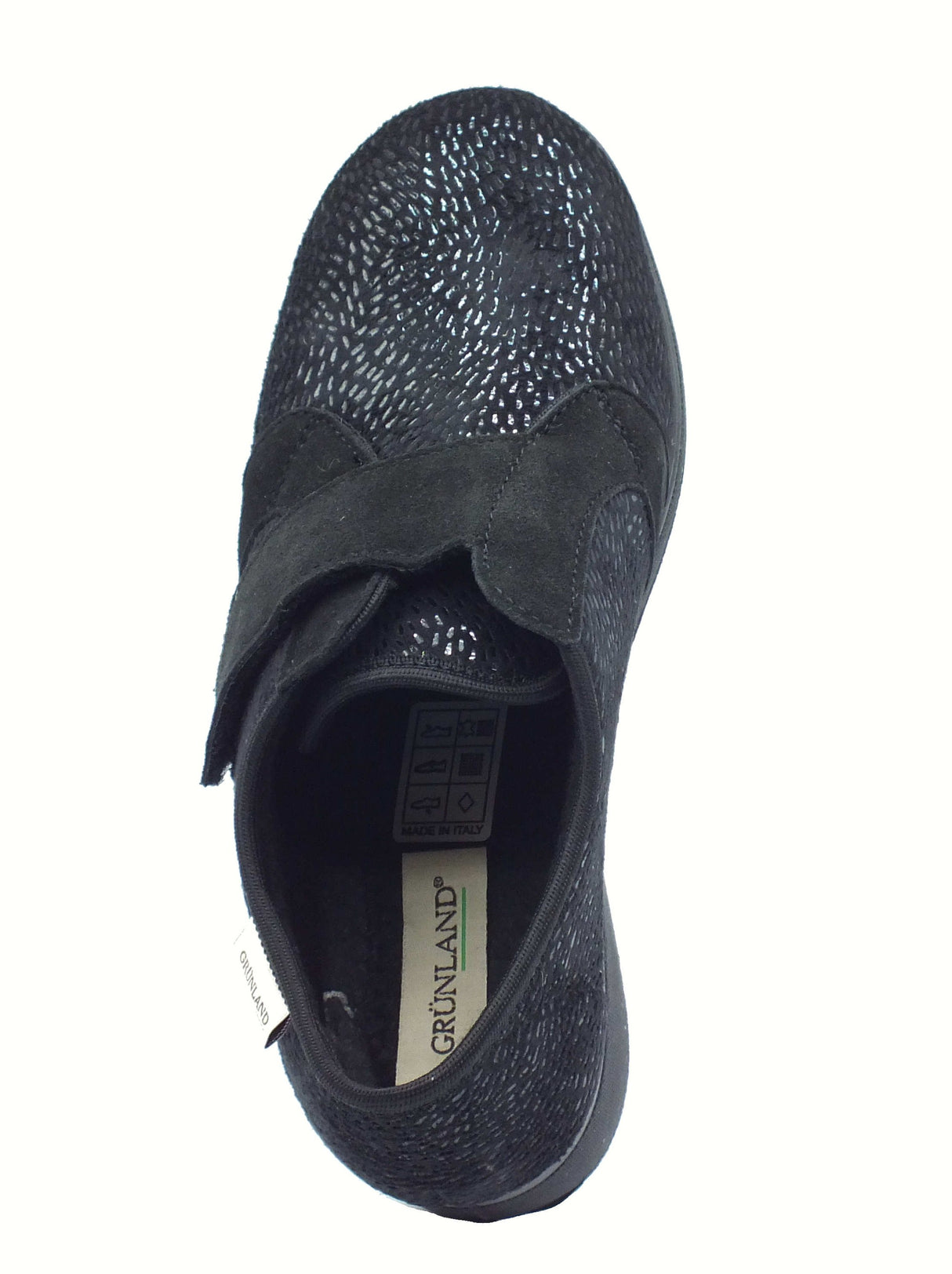 Grunland Grunland IRAE PA0665 Nero Pantofole chiuse per Donna in camoscio e tessuto laminato Nero