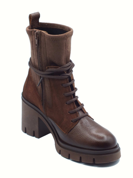 Hispanitas Hispanitas HI254281 Zurich Bolero Tronchetti accollati per Donna in pelle nabuk e tessuto tacco alto Zurich Bolero