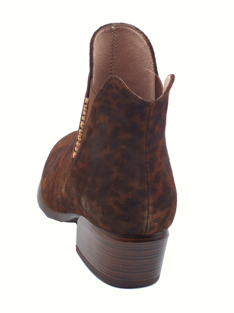 Hispanitas Hispanitas PHI254383 Verona Leopard Tronchetti a punta per Donna in nabuk tacco basso marrone